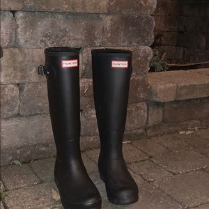 Black Tall Hunter Boots
